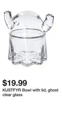 IKEA KUSTFYR Bowl with lid, ghost clear glass offer