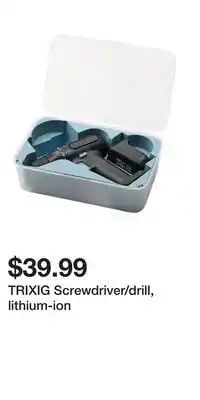 IKEA TRIXIG Screwdriver/drill, lithium-ion offer