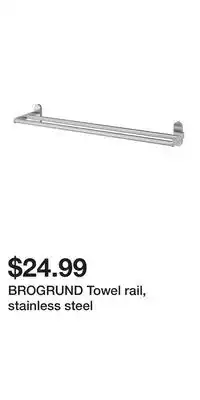 IKEA BROGRUND Towel rail, stainless steel offer