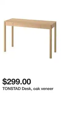 IKEA TONSTAD Desk, oak veneer offer