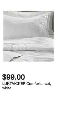 IKEA LUKTVICKER Comforter set, white offer