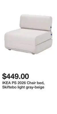 IKEA IKEA PS 2026 Chair bed, Skiftebo light gray-beige offer