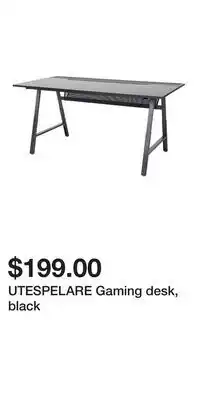 IKEA UTESPELARE Gaming desk, black offer
