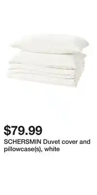 IKEA SCHERSMIN Duvet cover and pillowcase(s), white offer