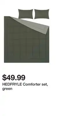 IKEA HEDFRYLE Comforter set, green offer