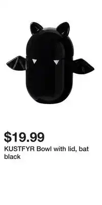 IKEA KUSTFYR Bowl with lid, bat black offer
