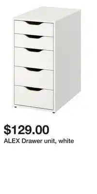IKEA ALEX Drawer unit, white offer