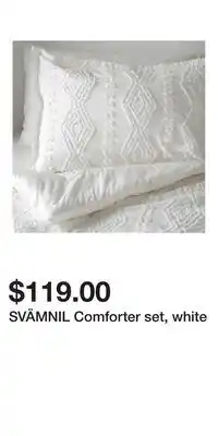 IKEA SVÄMNIL Comforter set, white offer