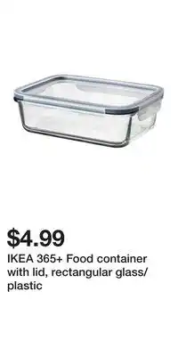 IKEA IKEA 365+ Food container with lid, rectangular glass/plastic offer