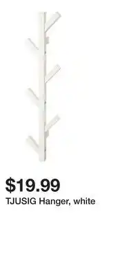 IKEA TJUSIG Hanger, white offer