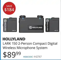 Vistek HOLLYLAND LARK 150 2-Person Compact Digital Wireless Microphone System offer