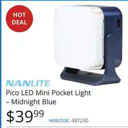 Vistek NANLITE Pico LED Mini Pocket Light - Midnight Blue offer
