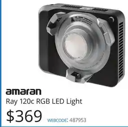 Vistek Amaran Ray 120c RGB LED Light offer