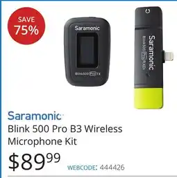 Vistek Saramonic Blink 500 Pro B3 Wireless Microphone Kit offer