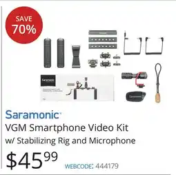 Vistek VGM Smartphone Video Kit w/ Stabilizing Rig and Microphone offer