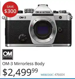 Vistek OM-3 Mirrorless Body offer