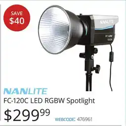 Vistek NANLITE FC-120C LED RGBW Spotlight offer