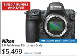 Vistek Nikon Z 8 Full-frame Mirrorless Body offer