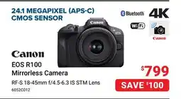 Visions Electronics Canon EOS R100 Mirrorless Camera offer