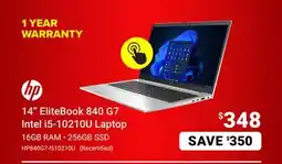 Visions Electronics 14 EliteBook 840 G7 Intel i5-10210U Laptop offer