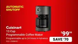 Visions Electronics Cuisinart 12-Cup Programmable Coffee Maker offer