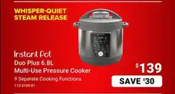 Visions Electronics Instant Pot Duo Plus 6.8L Multi-Use Pressure Cooker offer