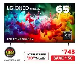 Visions Electronics LG QNED MiniLED 4K Smart TV 65 offer