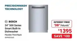 Visions Electronics Bosch 24 500 Series Smart Built-In Dishwasher offer