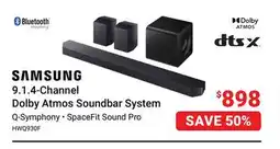 Visions Electronics SAMSUNG 9.1.4-Channel Dolby Atmos Soundbar System offer