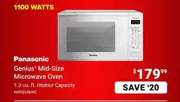 Visions Electronics Panasonic Genius Mid-Size Microwave Oven offer