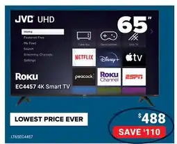 Visions Electronics JVC UHD EC4457 4K Smart TV offer