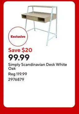 Staples Simply Scandinavian Desk White Oak offer