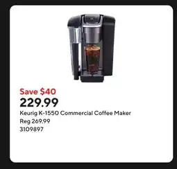 Staples Keurig K-1550 Commercial Coffee Maker offer