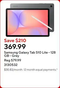 Staples Samsung Galaxy Tab S10 Lite - 128 GB - Grey offer