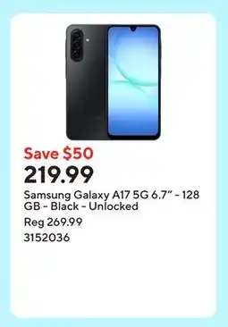 Staples Samsung Galaxy A17 5G 6.7 - 128 GB - Black - Unlocked offer