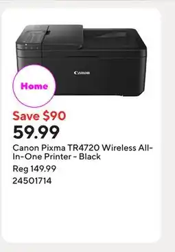 Staples Canon Pixma TR4720 Wireless All-In-One Printer - Black offer