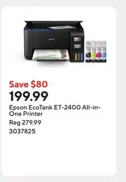 Staples Epson EcoTank ET-2400 All-in-One Printer offer