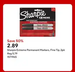 Staples Sharpie Extreme Permanent Markers, Fine Tip offer