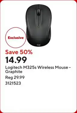 Staples Logitech M325s Wireless Mouse - Graphite offer