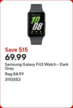 Staples Samsung Galaxy Fit3 Watch - Dark Grey offer