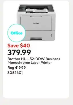 Staples Brother HL-L5210DW Business Monochrome Laser Printer offer