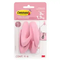 Staples Command Medium Designer Hooks - 6 Strips - 4 Hooks - Blossom Pink offer
