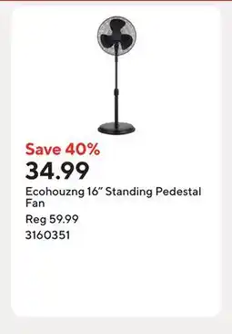 Staples Ecohouzng 16 Standing Pedestal Fan offer