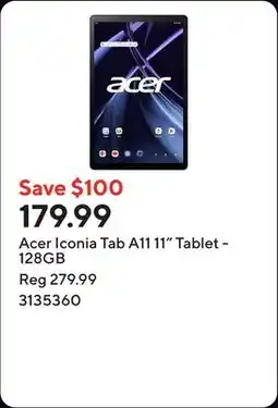 Staples Acer Iconia Tab A11 11 Tablet - 128GB offer