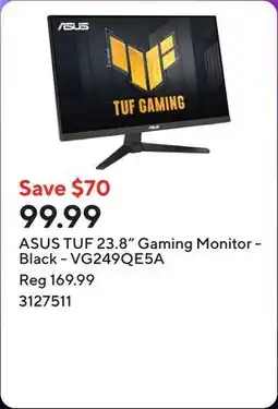 Staples ASUS TUF 23.8 Gaming Monitor - Black - VG249QE5A offer