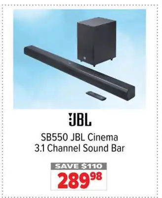 2001 Audio Video SB550 JBL Cinema 3.1 Channel Sound Bar offer