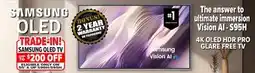 2001 Audio Video SAMSUNG 4K OLED HDR PRO GLARE FREE TV offer