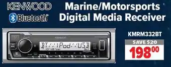 2001 Audio Video KMRM332BT Kenwood Marine/Motorsports Digital Media Receiver offer