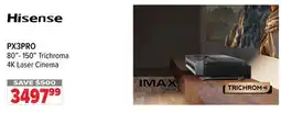 2001 Audio Video PX3PRO 80 Hisense -150 Trichroma 4K Laser Cinema offer