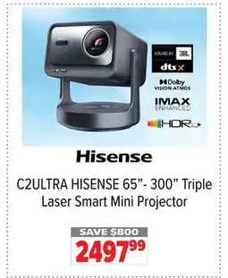 2001 Audio Video C2ULTRA HISENSE 65- 300 Triple Laser Smart Mini Projector offer